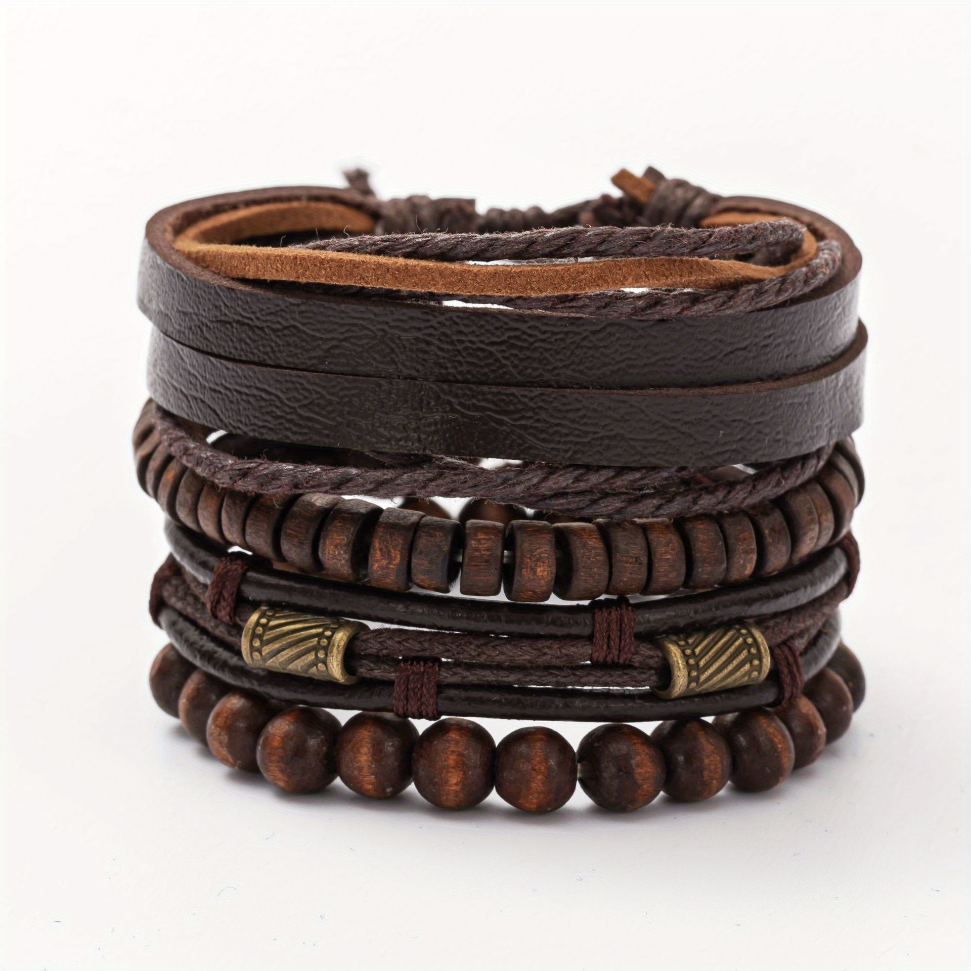 Men's Woven Leather Bracelet Unisex